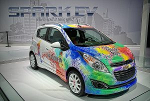Chevy Spark EV at car show